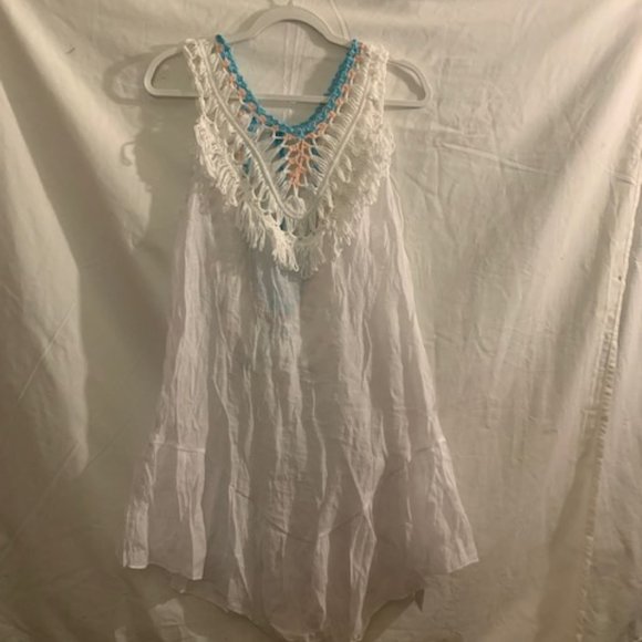 Cupshe Other - Cupshe White Crocheted Swimsuit Cover OS NWT